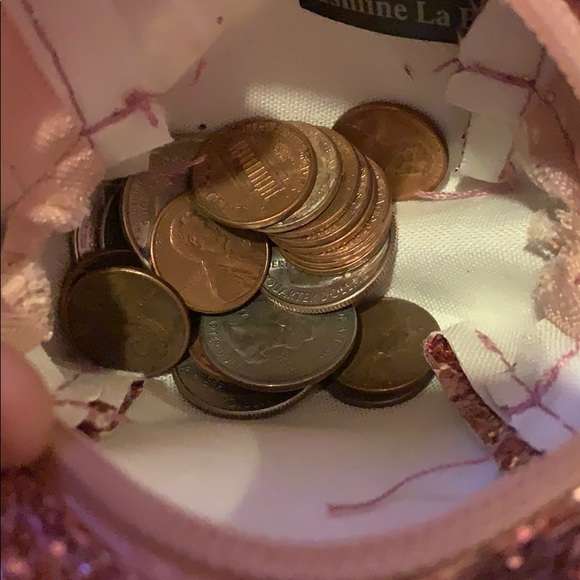 Tiny change bag Pink glitter - Picture 5 of 5